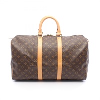棕色 原花帆布 Keepall 45 手提包 行李袋【LOUIS VUITTON LV 路易威登】 M41428