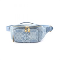 藍色 Damier Denim 帆布 Rush Bumbag 腰包【LOUIS VUITTON LV 路易威登】 N00205