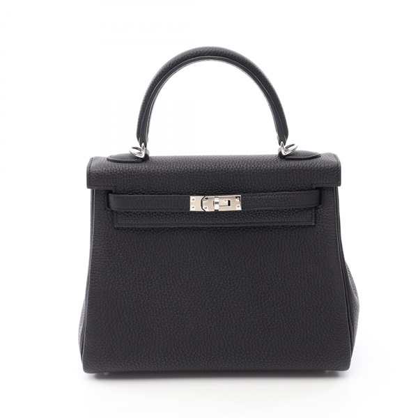 HERMES 愛馬仕 Kelly 25 凱莉包 兩用包 黑色 Togo牛皮 B刻 銀扣