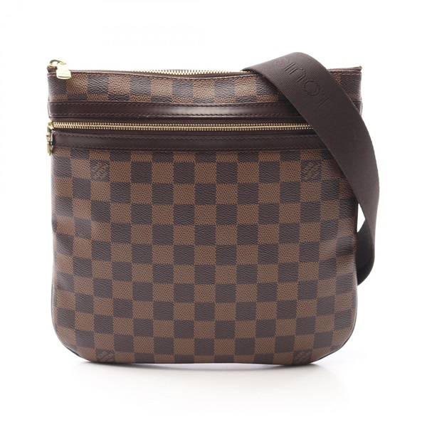 棕色 棋盤格 PVC塗層帆布 Pochette Bosphore 肩背包【LOUIS VUITTON LV 路易威登】 N51111
