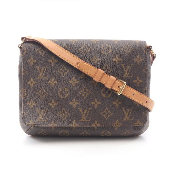 棕色 原花 PVC塗層帆布 Musette Tango 肩背包【LOUIS VUITTON LV 路易威登】 M51257