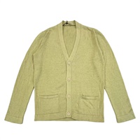 綠色 棉 開襟外套 上衣 毛衣 #46