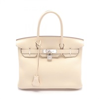 米色 Nata皮革 Birkin 30 手提包 銀扣 U刻 U刻印 Nata/PHW
