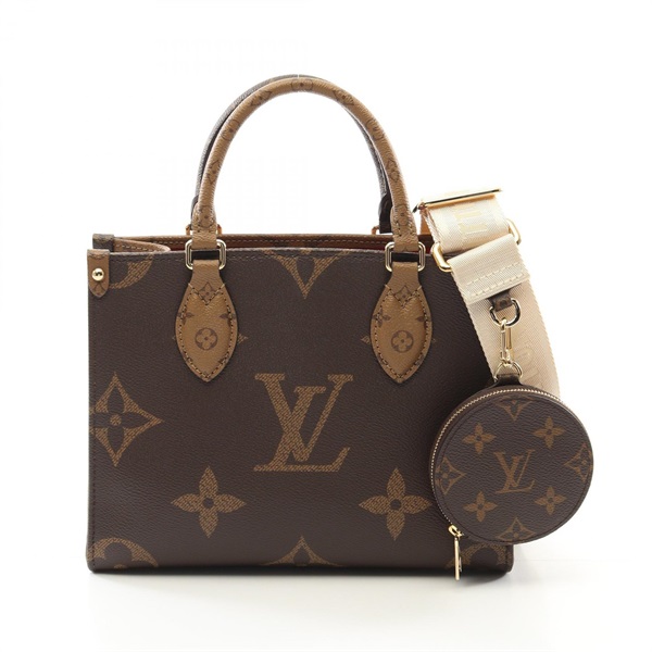 棕色 原花 帆布 On The Go PM 兩用包【LOUIS VUITTON LV 路易威登】 M46373