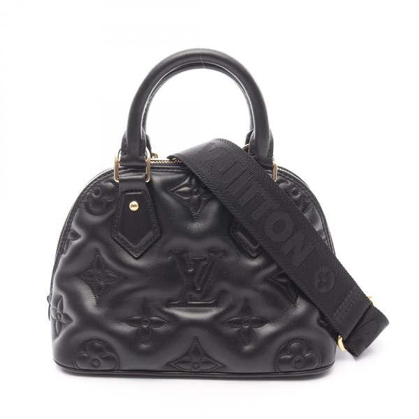 黑色 原花 Bubblegram 皮革 Alma BB 艾瑪包 【LOUIS VUITTON LV 路易威登】 M59793
