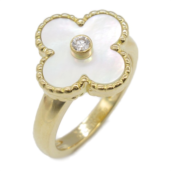 18K黃金 珍珠母貝 Vintage Alhambra 戒指【Van Cleef ＆ Arpels 梵克雅寶】