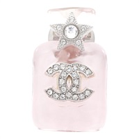 粉色樹脂 水晶 CC 星星 香水瓶 胸針【CHANEL 香奈兒】