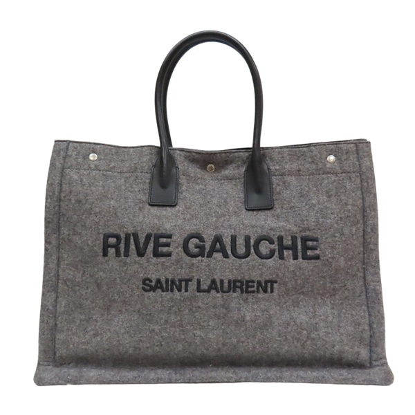 【再降價】灰色 布面 牛皮 RIVE GAUCHE 托特包 509415