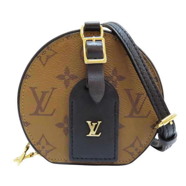 LOUIS VUITTON 棕色 原花 Reverse帆布 Mini Boite Chapeau 肩背包