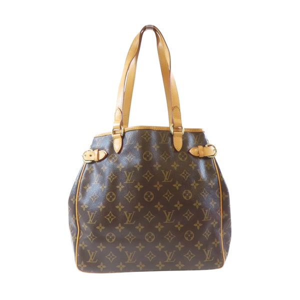 棕色 原花 PVC塗層帆布 Batignolles Vertical 手提包 M51153