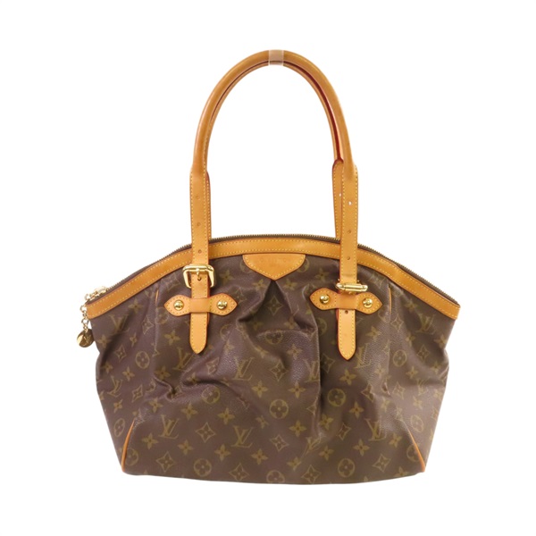 棕色 原花 帆布 Tivoli GM  肩背包 金扣 棕色 M40144