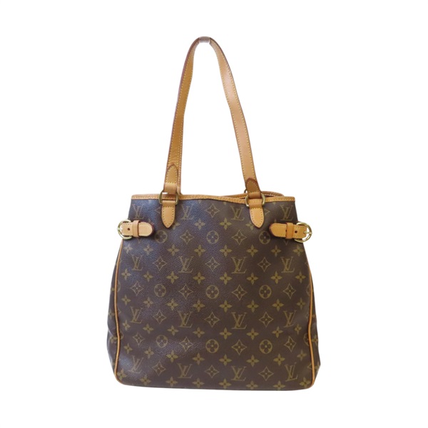 棕色 原花 帆布 Batignolles 肩背包 金扣 棕色 M51153