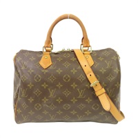 棕色 原花 帆布 Speedy Bandouliere 30 手提包 M41112