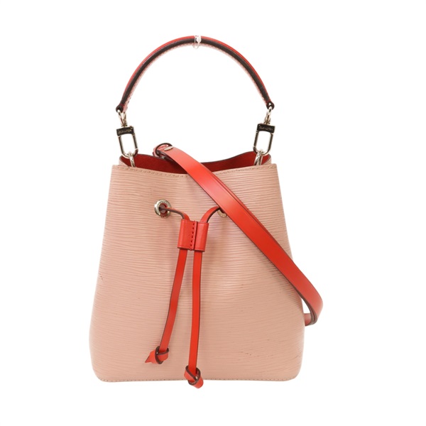 粉紅色 紅色 Epi 牛皮 水波紋 Neo Noe BB 兩用包 銀扣 M53609