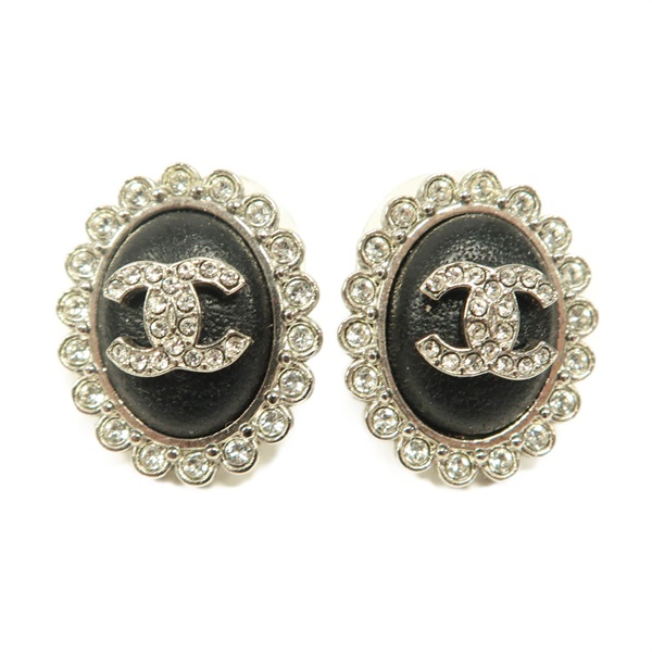 黑色 金屬 耳環【CHANEL 香奈兒】 AB9233