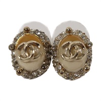 銀色 黃色 金屬 耳環【CHANEL 香奈兒】