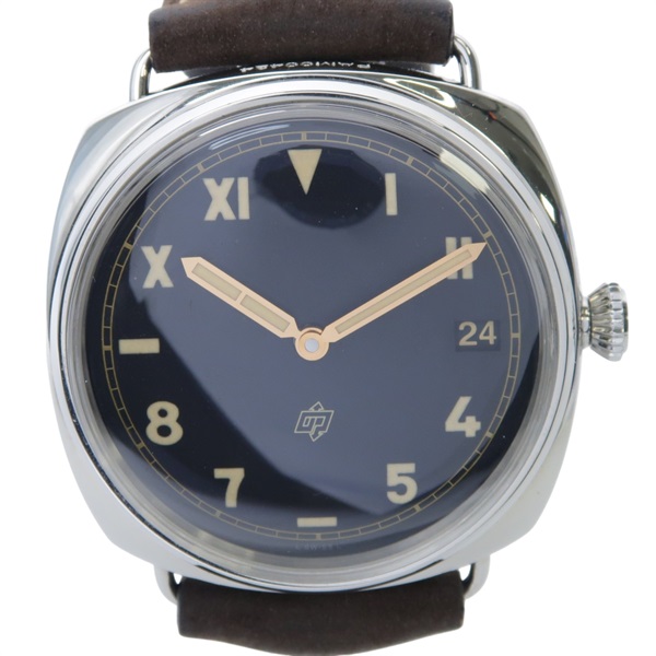 【再降價】【激安價】黑色 不鏽鋼 RADIOMIR CALIFORNIA 3days 皮革錶帶 手動上鍊 腕錶【PANERAI 沛納海】 Pam00424