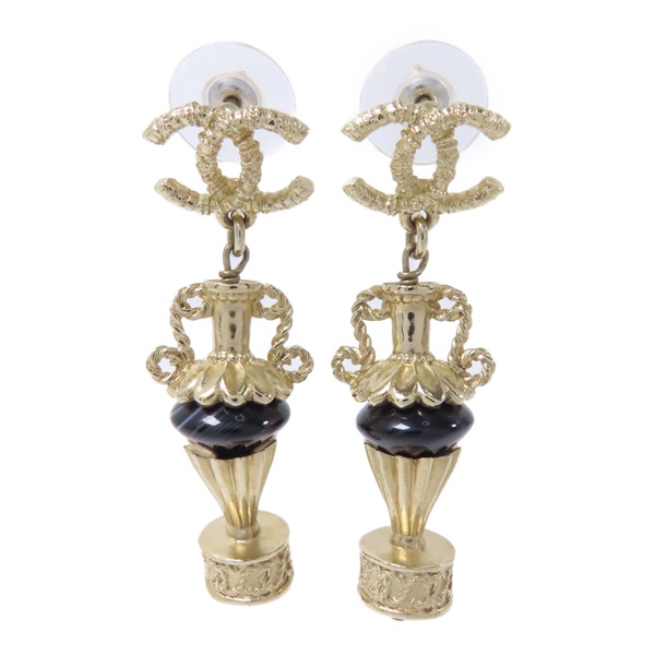 金色 黑色 金屬 鍍金 PVC 耳環