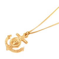 金色 金屬 鍍金 CC Anchor 項鏈