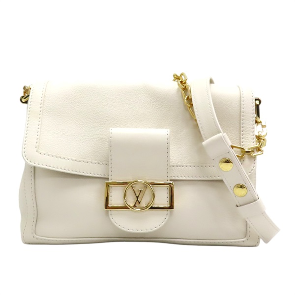 【再降價】白色 牛皮 Dauphine Soft MM 肩背包【LOUIS VUITTON LV 路易威登】 M25050