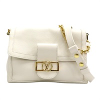 白色 牛皮 Dauphine Soft MM 肩背包 M25050