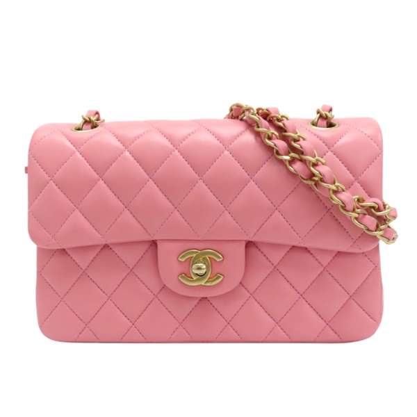 【再降價】粉色 菱格紋羊皮 COCO 25 肩背包 無卡【CHANEL 香奈兒】 A01113/Pink