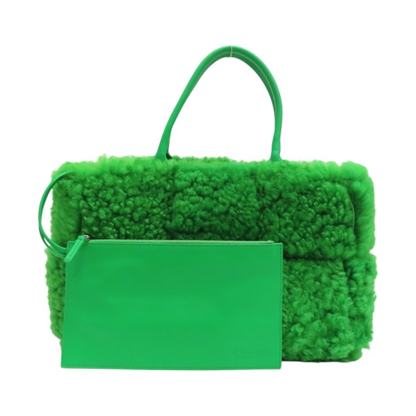 綠色 毛絨 牛皮 Arco Tote 托特包 手提包 Green