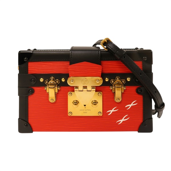 【再降價】紅色 Epi水波紋 牛皮 Petite Malle 硬盒 肩背包【LOUIS VUITTON LV 路易威登】 M50013
