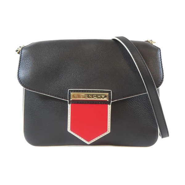 黑色 紅色 牛皮 肩背包 MP-C-0127