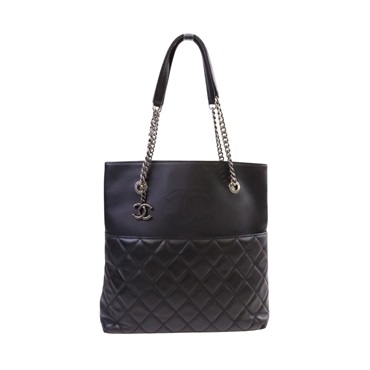 【再降價】藍色 黑色 牛皮 菱格紋 肩背包 銀扣 鍊帶 BK/Navy