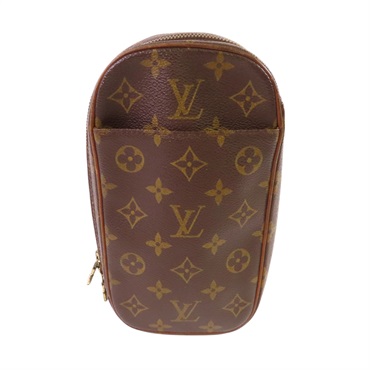棕色 原花 PVC塗層帆布 Pochette Gange 肩背包 M51870