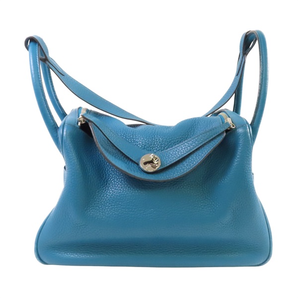 伊茲密爾藍 TC牛革 Lindy 30 兩用包 □Q 銀扣 □Q BlueJean