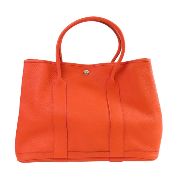 【激安價】罌粟花橘 Negonda皮革 Garden Party PM 手提包 銀扣 □Q OrangePoppy