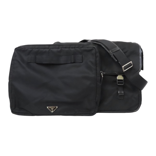 【再降價】黑色 尼龍 肩背包【PRADA 普拉達】 VS0255/BK