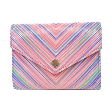 粉色 藍色 Epi 水波紋牛皮 Victorine 扣式短夾 M62476