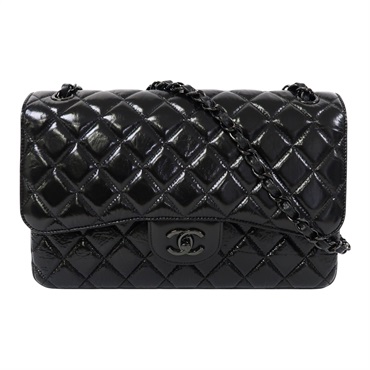 黑色 牛皮 菱格紋 So Black Classic Double Flap 肩背包 鍊帶 So Black