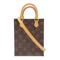 棕色 原花 帆布 Petit Sac Plat 兩用包 M81295