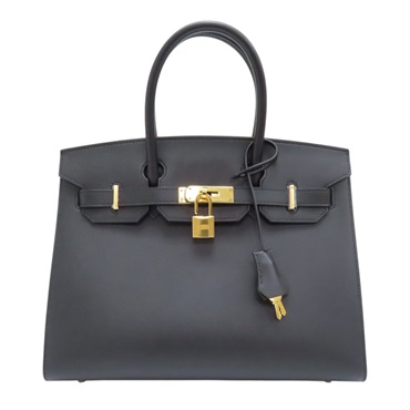 黑色 Veau Madame 皮革 Birkin 30 柏金包 手提包 D刻 金扣 D刻 BK/GHW