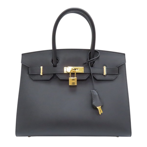 黑色 Veau Madame 皮革 Birkin 30 柏金包 手提包 D刻 金扣 D刻 BK/GHW