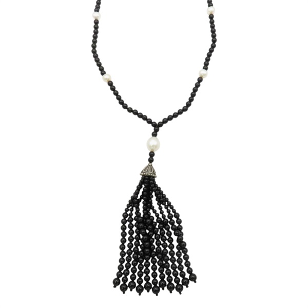 【再降價】黑色 銀色 縞瑪瑙 珍珠 純銀925 項鍊【Tiffany & Co 蒂芬妮】