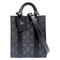 黑色 原花 帆布 Sac Plat Mini 兩用包 M46453