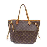 棕色 原花帆布 Neverfull MM 托特包 肩背包 M40997