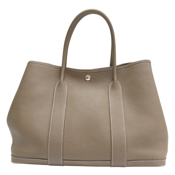 大象灰 牛皮 GardenParty 36 手提包 Y刻印 Etoupe