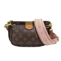 棕色 原花帆布 Multi Pochette Accessoires 肩背包 M44840