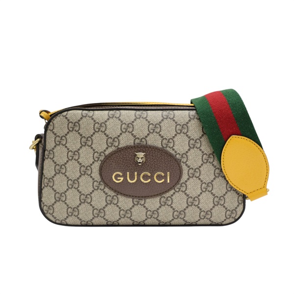 烏木色 GG Supreme帆布 虎頭 肩背包【GUCCI 古馳】 476466