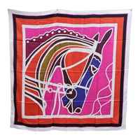 橘色 絲綢 Robe du Soir 絲巾 方巾【HERMES 愛馬仕】