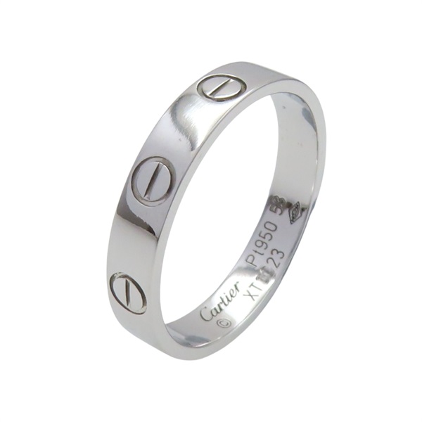 PT950鉑金 Mini Love 戒指 #53【Cartier 卡地亞】