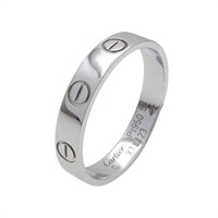 PT950鉑金 Mini Love 戒指 #53【Cartier 卡地亞】