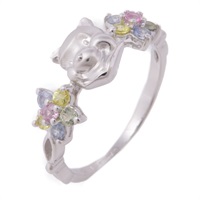 18K白金 彩色寶石 戒指【JEWELRY 無品牌珠寶】 Diamond 3.4g