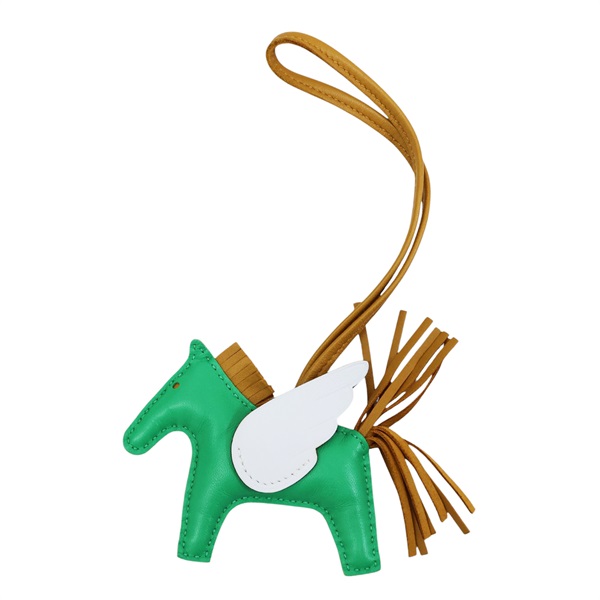 綠色 棕色 Agneau Milo羊皮 Rodeo Pegase PM 吊飾 Z刻